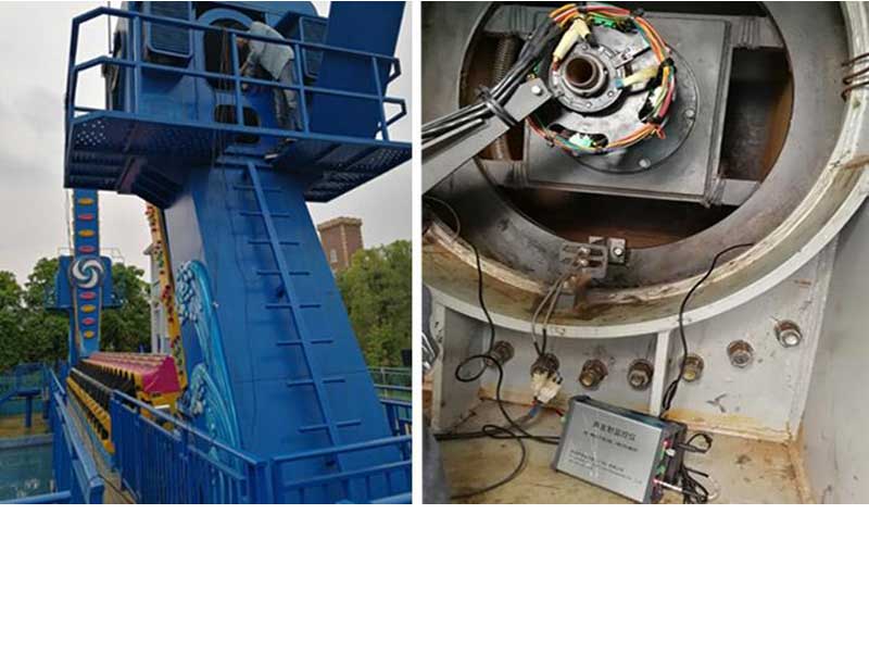 Bearing monitoring of amusement park facilities