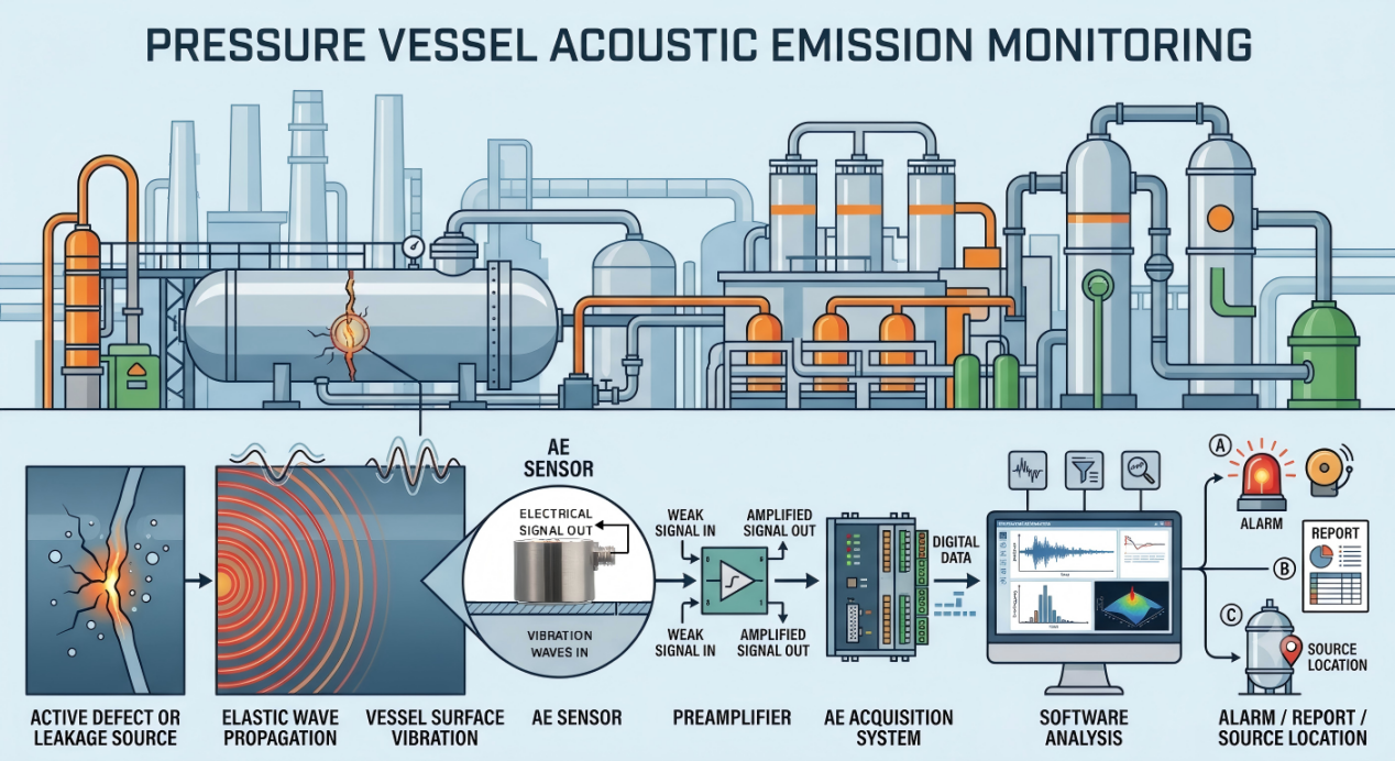 Acoustic Emission Monitoring for Pressure Vessels and Storage Tanks